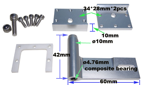 Flex shaft strut for RC boat